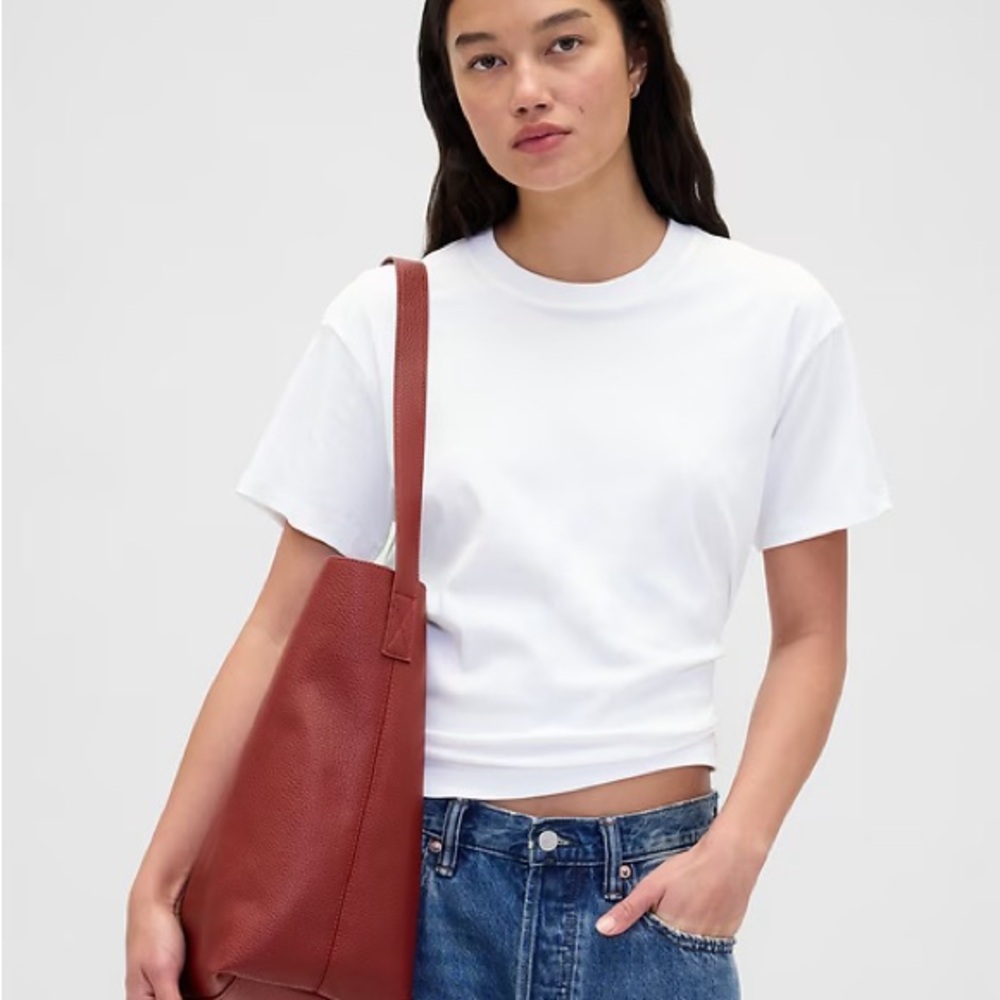 Gap Vegan Leather Bucket Tote Bag